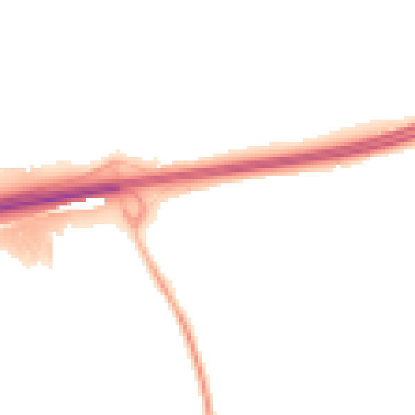 Night-time road noise heatmap for BN1 9PB