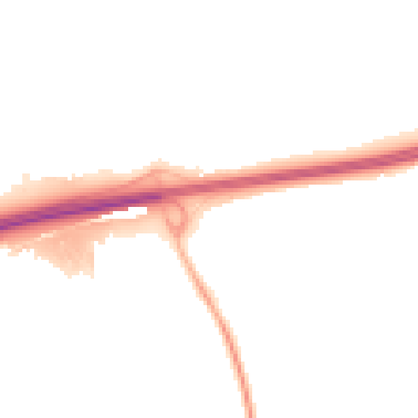 Night-time road noise heatmap for BN1 9PG