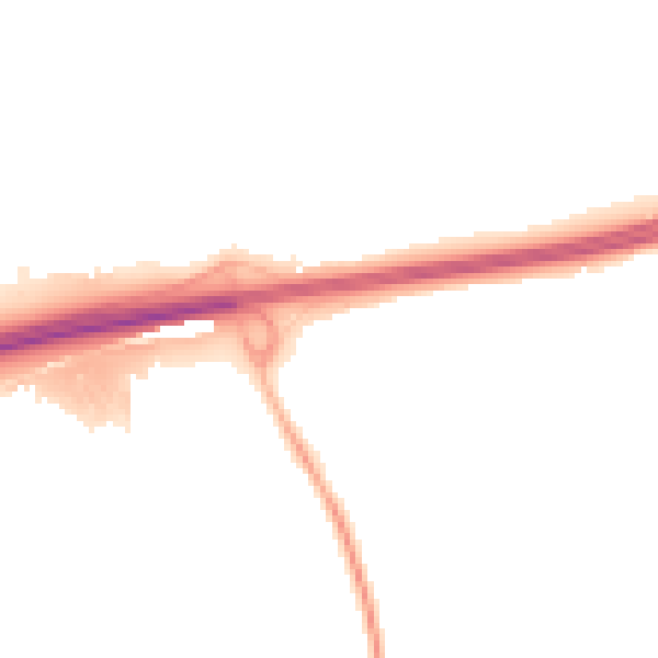 Night-time road noise heatmap for BN1 9PQ