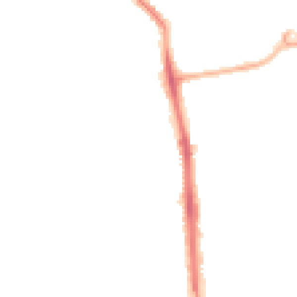 Night-time road noise heatmap for BN14 7BJ