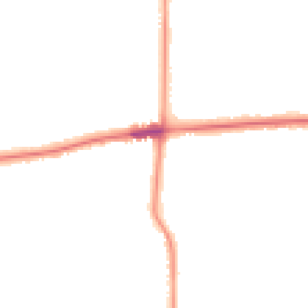 Night-time road noise heatmap for BN14 7PQ