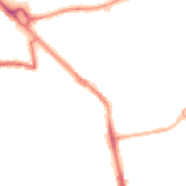 Night-time road noise heatmap for BN14 9BY