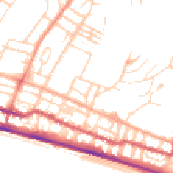 Daytime road noise heatmap for BN2 0AA