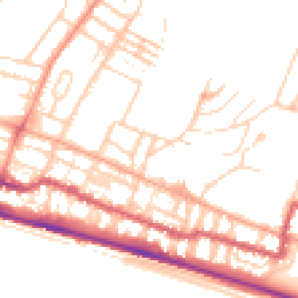 Daytime road noise heatmap for BN2 0AD
