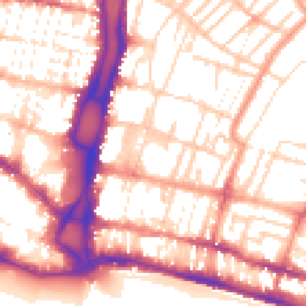 Daytime road noise heatmap for BN2 0AT