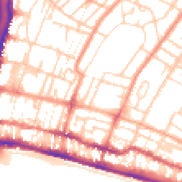 Daytime road noise heatmap for BN2 0BD