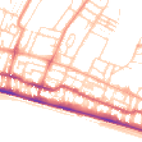 Daytime road noise heatmap for BN2 0BF