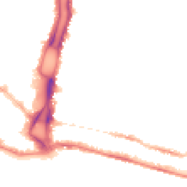 Night-time road noise heatmap for BN2 0BH