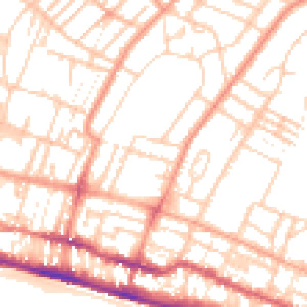 Daytime road noise heatmap for BN2 0BN