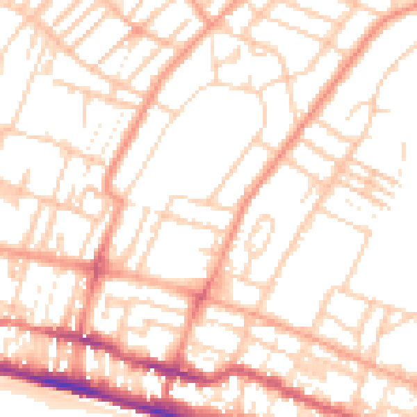 Daytime road noise heatmap for BN2 0BP