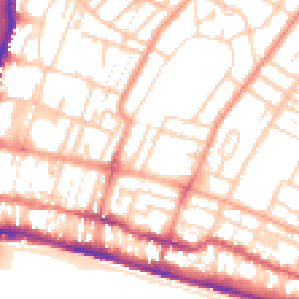 Daytime road noise heatmap for BN2 0BS