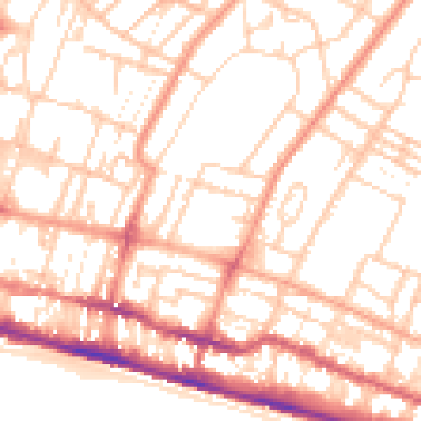 Daytime road noise heatmap for BN2 0BW