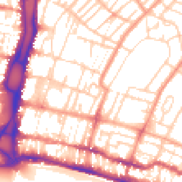 Daytime road noise heatmap for BN2 0DA