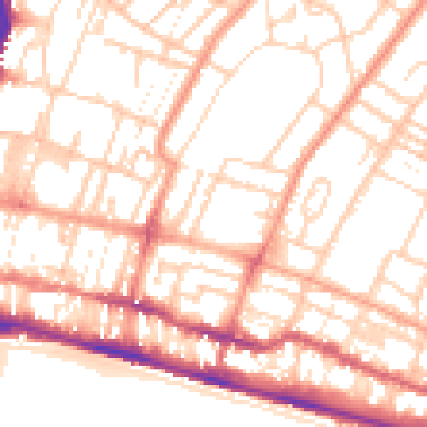 Daytime road noise heatmap for BN2 0DG