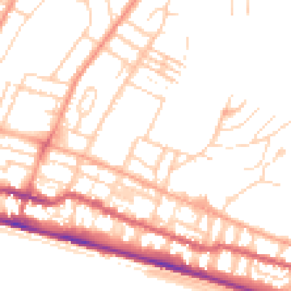 Daytime road noise heatmap for BN2 0EA