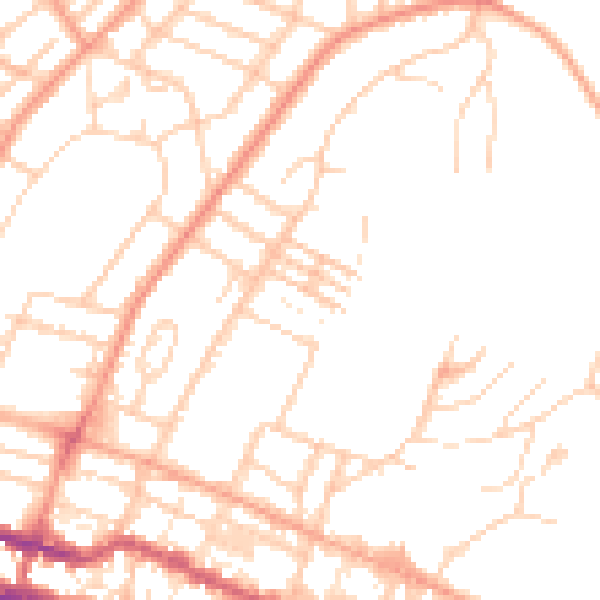 Daytime road noise heatmap for BN2 0EF