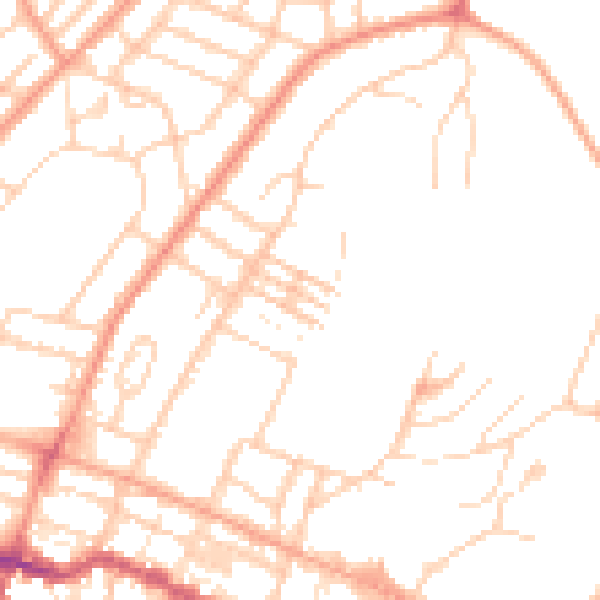 Daytime road noise heatmap for BN2 0EH