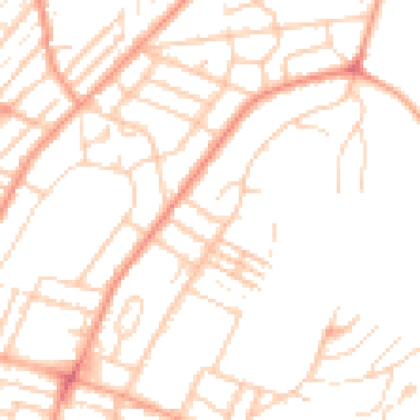 Daytime road noise heatmap for BN2 0EL