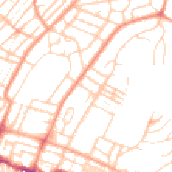 Daytime road noise heatmap for BN2 0EP
