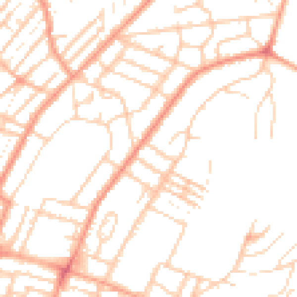 Daytime road noise heatmap for BN2 0ER