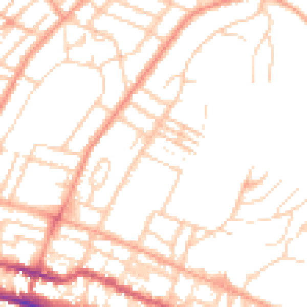 Daytime road noise heatmap for BN2 0EX