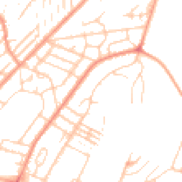 Daytime road noise heatmap for BN2 0FA