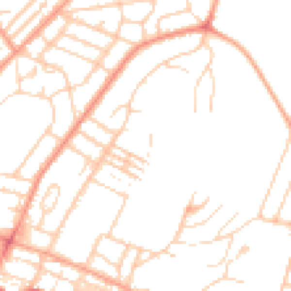 Daytime road noise heatmap for BN2 0FD