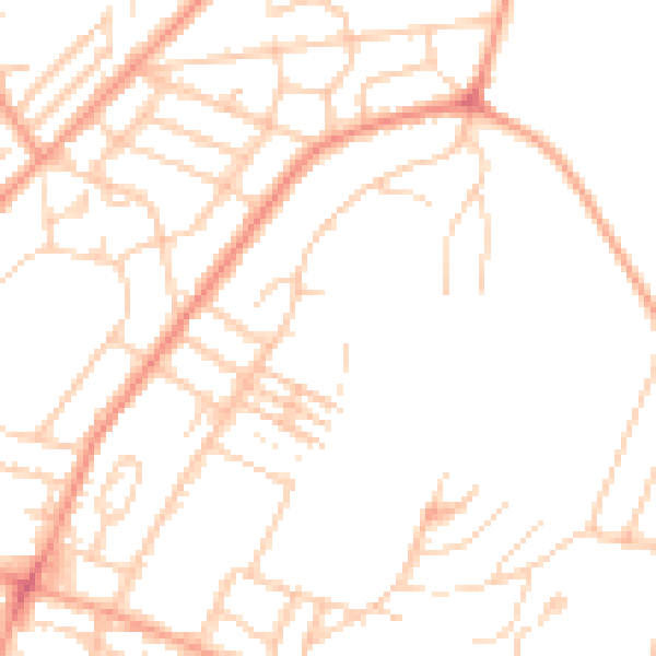 Daytime road noise heatmap for BN2 0FE