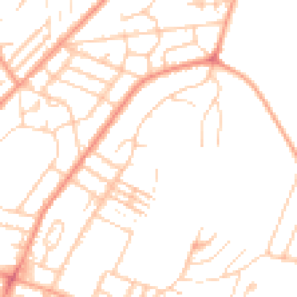 Daytime road noise heatmap for BN2 0FH