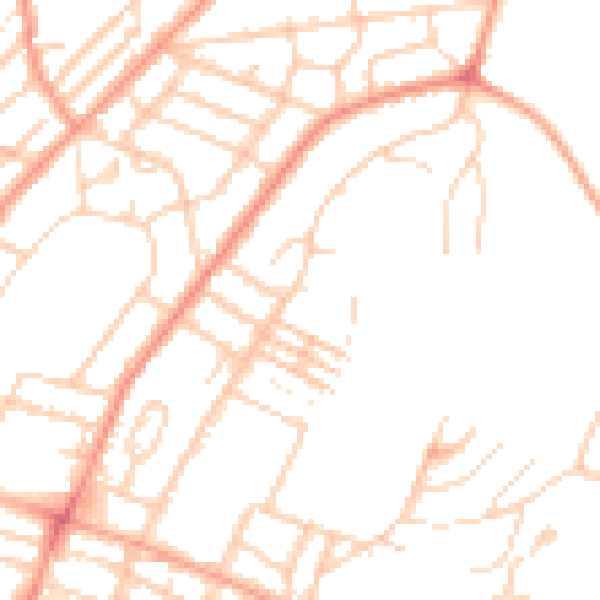 Daytime road noise heatmap for BN2 0FN