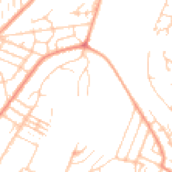 Daytime road noise heatmap for BN2 0FR