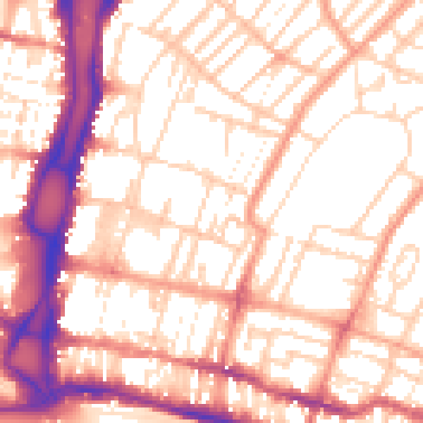 Daytime road noise heatmap for BN2 0GS