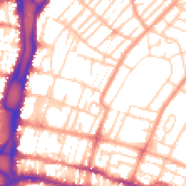 Daytime road noise heatmap for BN2 0HL