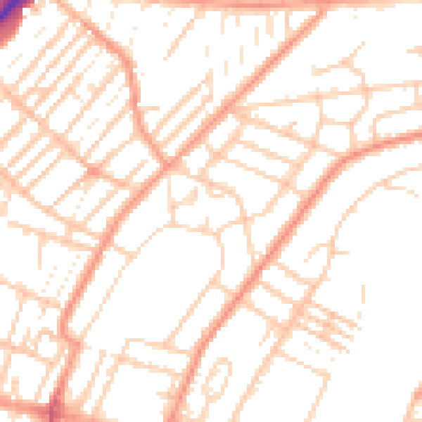 Daytime road noise heatmap for BN2 0HP