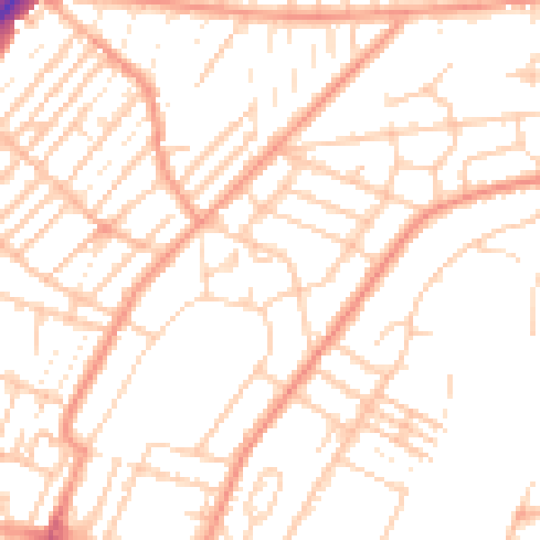 Daytime road noise heatmap for BN2 0HQ