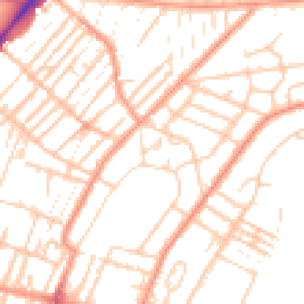 Daytime road noise heatmap for BN2 0HR