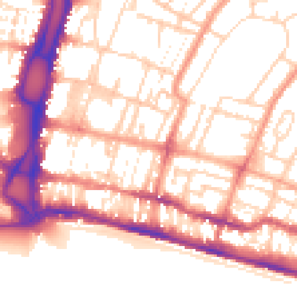 Daytime road noise heatmap for BN2 0JL