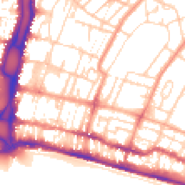 Daytime road noise heatmap for BN2 0JN