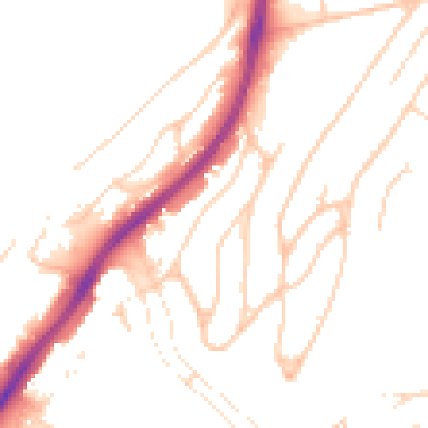 Daytime road noise heatmap for BN2 4GE