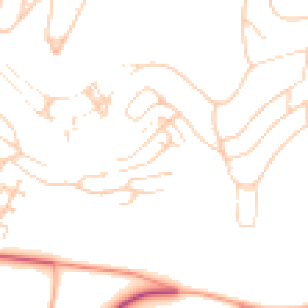 Daytime road noise heatmap for BN2 4HY