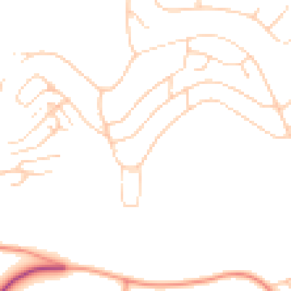 Daytime road noise heatmap for BN2 4JD