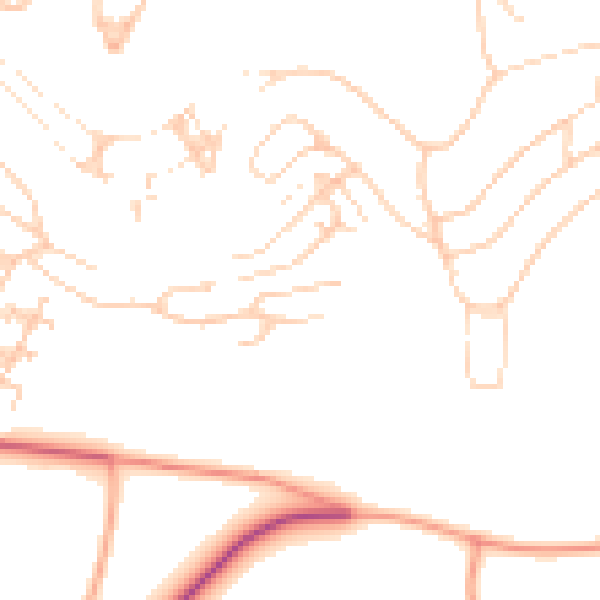 Daytime road noise heatmap for BN2 4NB
