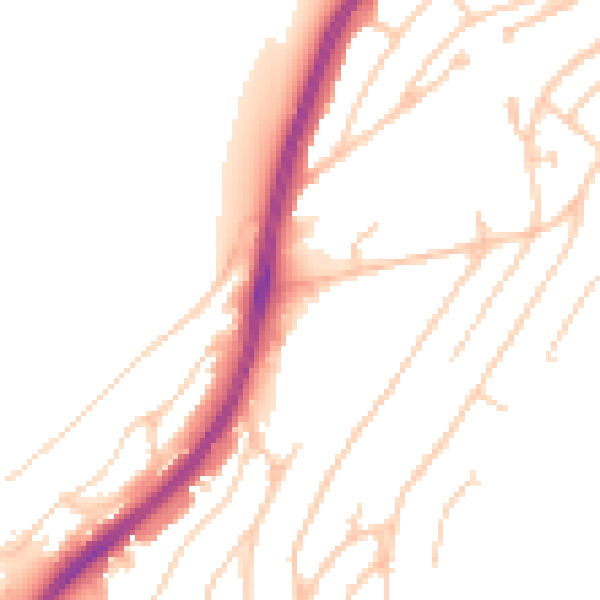 Daytime road noise heatmap for BN2 4QF