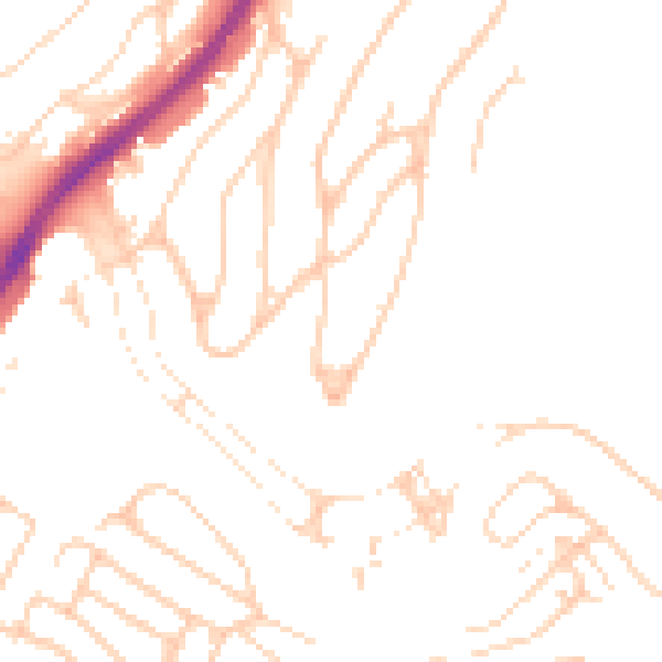 Daytime road noise heatmap for BN2 4RB