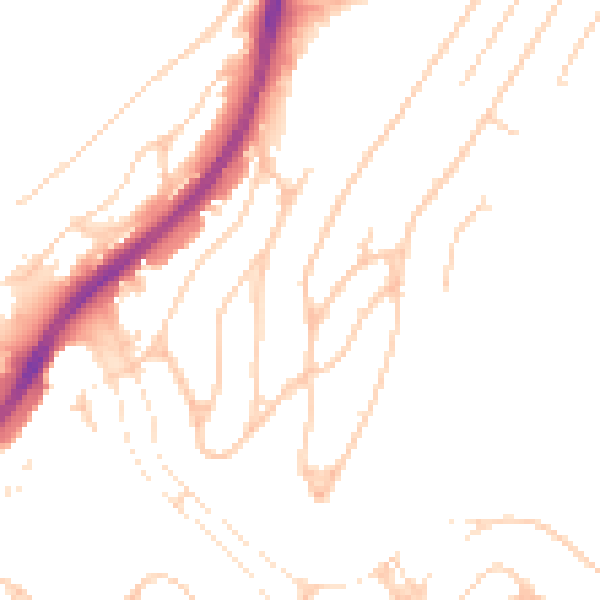 Daytime road noise heatmap for BN2 4TH