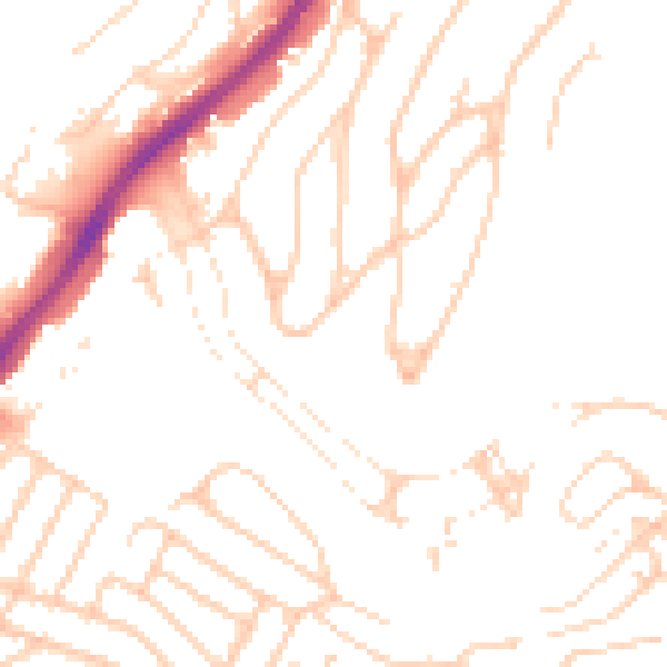 Daytime road noise heatmap for BN2 4TR