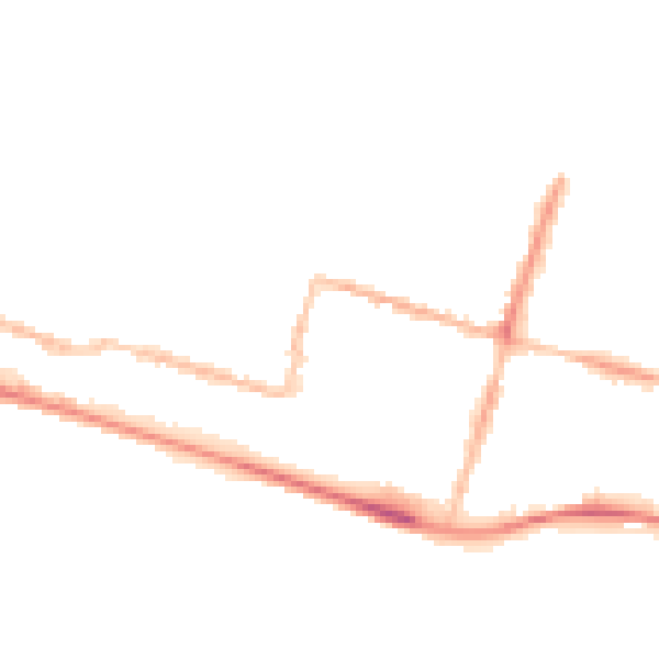 Night-time road noise heatmap for BN2 5AA