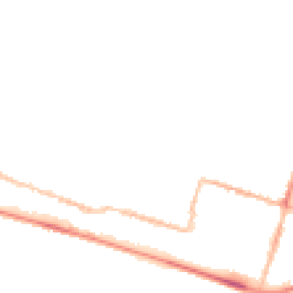 Night-time road noise heatmap for BN2 5BD