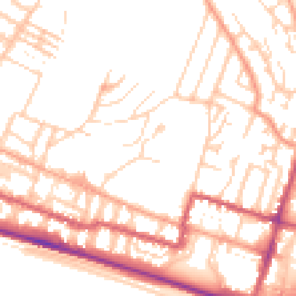 Daytime road noise heatmap for BN2 5EU