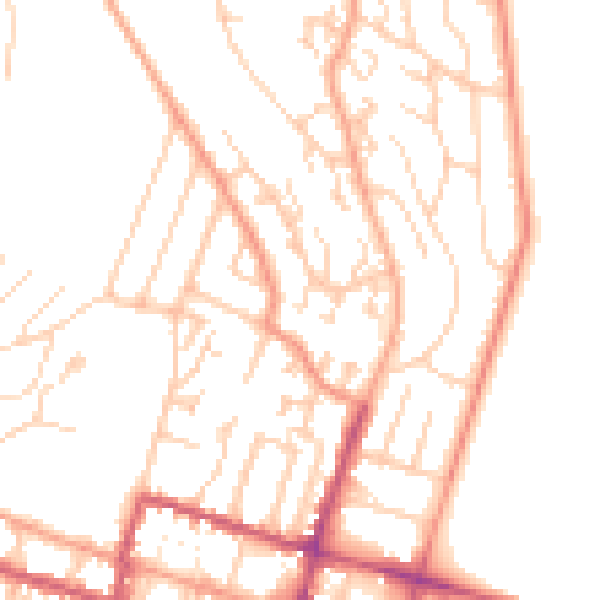 Daytime road noise heatmap for BN2 5GS
